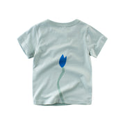 Tシャツ カットソー 子供服 キッズ ベビー ジュニア 男の子 女の子 トップス 半袖 ラウンドネック 動物 ライオン ゾウ キリン プリント カジュアル 可愛い おしゃれ 着回し力 普段使い おでかけ 通園 通学