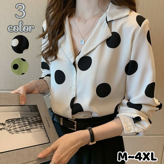 シャツ 長袖 レディース 女性用 トップス 開襟 商品画像