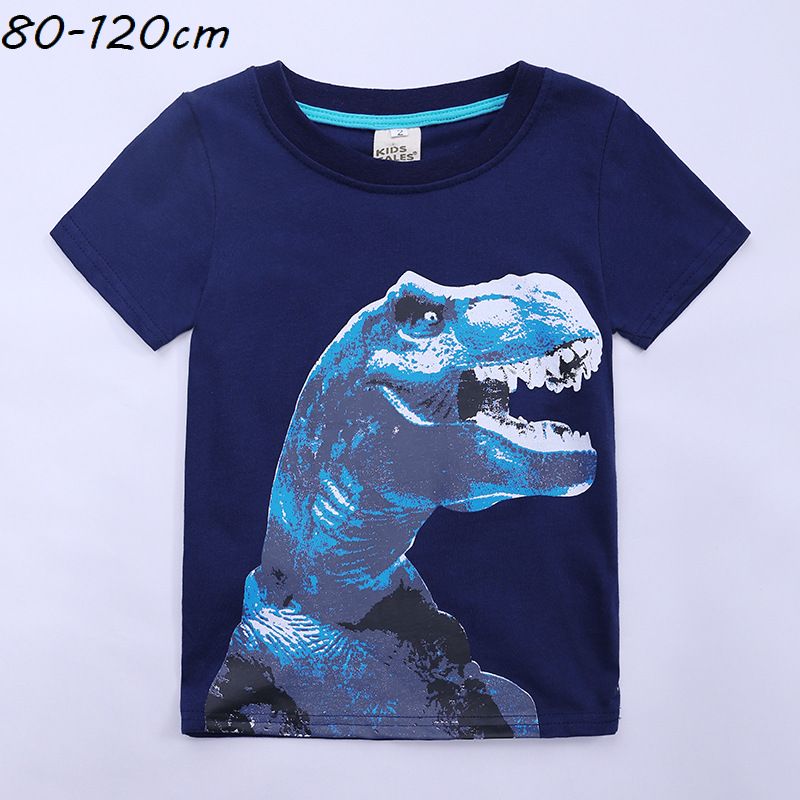 Tシャツ カットソー 半袖 キッズ ベビー 子ども トップス 子供服 ラウンドネック 丸首 ウェッジスリーブ プリント 恐竜 ソリッドカラー ネイビー ブルー シンプル カジュアル かわいい おしゃれ かっこいい 着回し 合わせやすい 男の子 女の子 ガールズ ボーイズ 幼児 園児 小学生 春 夏 秋 冬 おめかし お出かけ 外出 公園 外遊び 普段着