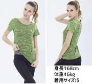 スポーツウェア Tシャツ 半袖 レディース トップス 女性 ラウンドネック フィットネス アウトドア ジョギング トレーニング ウオーキング ヨガウェア シンプル カジュアル 速乾性