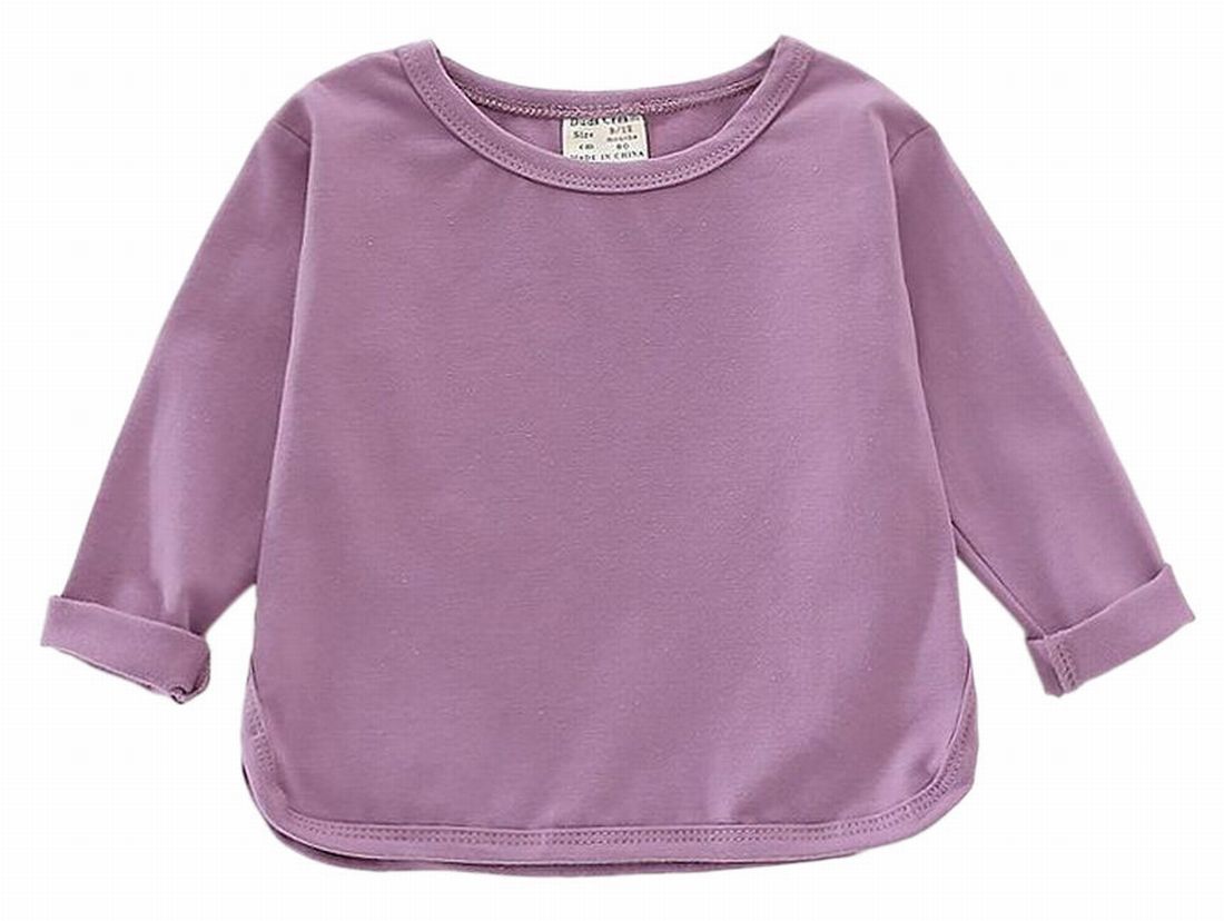 カットソー ベビー キッズ トップス 子供服 女の子 パープル バリエーション画像