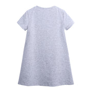 ワンピース 子供服 キッズ ベビー ジュニア 女の子 半袖 Aライン ラウンドネック スパンコール 色が変わる ユニコーン ハート かわいい おしゃれ キラキラ カジュアル 夏服