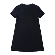 ワンピース 子供服 キッズ ベビー ジュニア 女の子 半袖 Aライン ラウンドネック スパンコール 色が変わる ユニコーン ハート かわいい おしゃれ キラキラ カジュアル 夏服