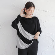 カットソー 長袖 Tシャツ レディース トップス プルオーバー ボートネック ドロップショルダー シンプル カジュアル おしゃれ 女性用