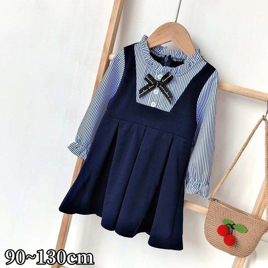 ワンピース 長袖 Aライン フレア 子供服 キッズ 商品画像
