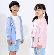 パーカー キッズ カーディガン フルジップ 薄手 フード付き ジッパー 羽織 上着 シンプル 無地 かわいい 春夏 子供 女の子 男の子 日焼け対策
