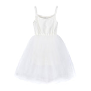 キャミソールワンピース チュールワンピース 子供服 キッズ 女の子 キャミワンピ ドッキングワンピース ノースリーブ チュチュ チュールレース ミディ丈 無地 単色 おしゃれ かわいい ガーリー キュート 女児 ガールズ 子ども こども