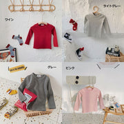 長袖カットソー トップス 子供服 キッズ 女の子 男の子 ロング Tシャツ ロンT ラウンドネック 長袖 無地 シンプル 伸縮性 カジュアル 着回し お出かけ