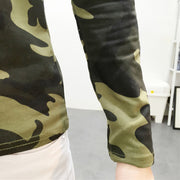 ロングTシャツ レディース 女性 トップス 長袖 ラウンドネック 迷彩柄 カモフラージュ柄 カジュアル お洒落 可愛い 着回し力 お出かけ 普段使い ヘビロテ