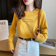 長袖Tシャツ ロングTシャツ レディース 女性 トップス 大きいサイズあり 長袖 ラウンドネック 英字 ロゴ 英文 お洒落 カジュアル お出かけ 普段使い 着回し 婦人服