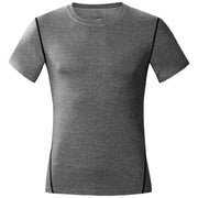 スポーツインナー スポーツウェア Tシャツ 半袖 ラウンドネック メンズ 紳士用 運動着 トレーニングウエア 無地 ステッチ シンプル ジム フィットネス 筋トレ ジョギング マラソン 運動 サッカー バスケ フットサル 伸縮性 大きいサイズ
