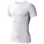 スポーツインナー スポーツウェア Tシャツ 半袖 ラウンドネック メンズ 紳士用 運動着 トレーニングウエア 無地 ステッチ シンプル ジム フィットネス 筋トレ ジョギング マラソン 運動 サッカー バスケ フットサル 伸縮性 大きいサイズ