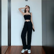 ベアトップ チューブトップ レディース 女性用 トップス カットソー ショート丈 へそ出し セクシー シンプル 無地 単色 可愛い おしゃれ 婦人用