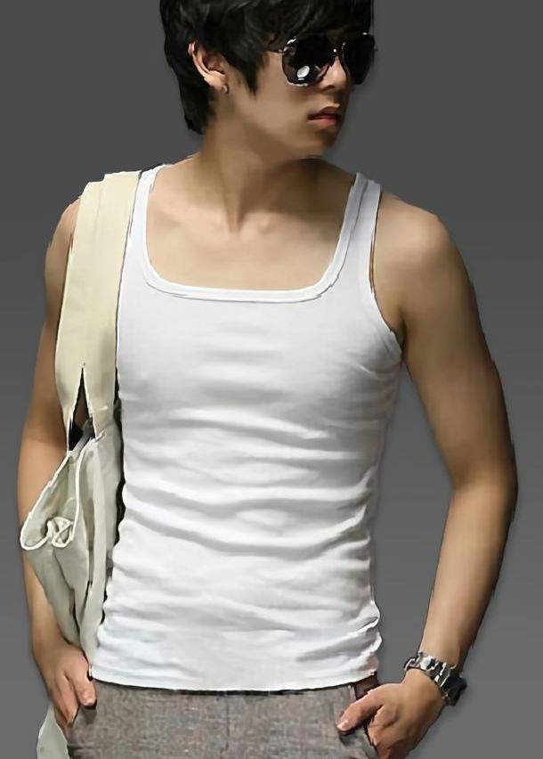 タンクトップ メンズ 男性用 トップス ノースリーブ 無地 商品画像2