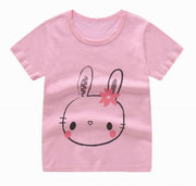 Tシャツ 半袖 子供服 ラウンドネック プリント柄 キッズ 男の子 女の子 デイリー シンプル おしゃれ かわいい トップス カジュアル 普段着 カットソー フルーツ アニマル ブルドーザー 消防車