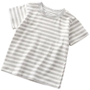 Tシャツ カットソー 半袖 キッズ 子供服 男の子 女の子 トップス ラウンドネック ボーダー柄 女児 男児 かわいい おしゃれ 定番 シンプル カジュアル お出かけ 部屋着 通学 遊び着
