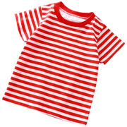 Tシャツ カットソー 半袖 キッズ 子供服 男の子 女の子 トップス ラウンドネック ボーダー柄 女児 男児 かわいい おしゃれ 定番 シンプル カジュアル お出かけ 部屋着 通学 遊び着