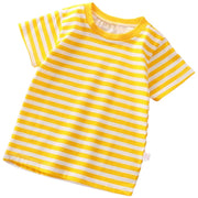 Tシャツ カットソー 半袖 キッズ 子供服 男の子 女の子 トップス ラウンドネック ボーダー柄 女児 男児 かわいい おしゃれ 定番 シンプル カジュアル お出かけ 部屋着 通学 遊び着