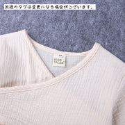 ワンピース カシュクール キッズ ベビー 半袖 無地 Vネック リボン プルオーバー シンプル 子供服 こども服 おしゃれ 可愛い かわいい 女の子 女児 80 90 100 110