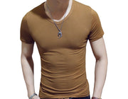 Tシャツ メンズ 男性用 トップス 半袖 Vネック ラウンドネック 無地 大きいサイズ シンプル おしゃれ カジュアル 着回し力 丸首 紳士用 カラバリ豊富 ホワイト ブラック グレー ブルー ネイビー ブラウン グリーン ワイン レッド 白 黒 青 茶色 緑 赤