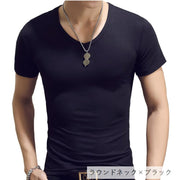 Tシャツ メンズ 男性用 トップス 半袖 Vネック ラウンドネック 無地 大きいサイズ シンプル おしゃれ カジュアル 着回し力 丸首 紳士用 カラバリ豊富 ホワイト ブラック グレー ブルー ネイビー ブラウン グリーン ワイン レッド 白 黒 青 茶色 緑 赤