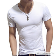 Tシャツ メンズ 男性用 トップス 半袖 Vネック ラウンドネック 無地 大きいサイズ シンプル おしゃれ カジュアル 着回し力 丸首 紳士用 カラバリ豊富 ホワイト ブラック グレー ブルー ネイビー ブラウン グリーン ワイン レッド 白 黒 青 茶色 緑 赤