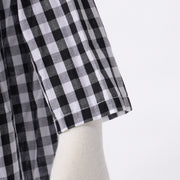 子ども用 子ども服 キッズ服 ベビー服 ワンピース 長袖 短め ショート丈 ミニ丈 ラウンドネック フリル フレア風 ギンガムチェック 黒 ブラック レッド 赤 可愛い 女の子 ガーリー 春 夏 秋 カントリーチック 森ガール ナチュラル オシャレ お出掛け お散歩 80 85 90 100 110 プレゼント ギフト オソロイコーデ ふたごコーディネート