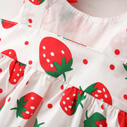 ワンピース Aライン フレア 帽子付き 2点セット キッズ 子供服 ベビー 赤ちゃん 女の子 ノースリーブ 袖なし 膝丈 ラウンドネック リボン 花 モチーフ イチゴ ドット 水玉 総柄 ギャザー 切り替え ハット かわいい ふんわり キュート ガーリー おしゃれ ナチュラル ヘビロテ お出かけ 発表会 通園 通学 ピンク 黄 赤