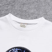 半袖Ｔシャツ キッズ ベビー 子供服 こども服 土星 惑星 スパンコール Ｔシャツ 半袖 トップス ラウンドネック プルオーバー おしゃれ 男の子 女の子 男児 女児 80 90 100 110 120 130 140