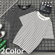 Tシャツ 半袖 レディース ラウンドネック ボーダー おしゃれ かわいい シンプル カジュアル 着回し 夏 涼しい