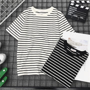 Tシャツ 半袖 レディース ラウンドネック ボーダー おしゃれ かわいい シンプル カジュアル 着回し 夏 涼しい