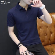 ポロシャツ 半袖 メンズ 大きいサイズ トップス Tシャツ カットソー スポーツ ビジネス ゴルフウェア 夏服 無地 シンプル