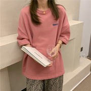 Tシャツ バックプリント オーバーサイズT レディース トップス 半袖 クルーネック ドロップショルダー レタード 英字 ロゴ ネイビー グレー アズキ ゆったり ビッグT カジュアル 定番