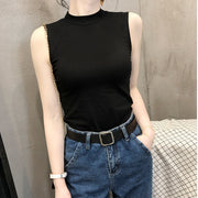 カットソー レディース 女性用 トップス ノースリーブ クルーネック 無地 単色 シンプル カジュアル おしゃれ 普段使い おでかけ 夏服 大きいサイズ ブラック ホワイト グレー