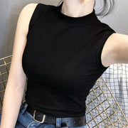 カットソー レディース 女性用 トップス ノースリーブ クルーネック 無地 単色 シンプル カジュアル おしゃれ 普段使い おでかけ 夏服 大きいサイズ ブラック ホワイト グレー