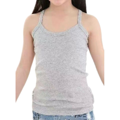 タンクトップ 子供服 男の子 女の子 キャミソール ガール キャミソール×グレー バリエーション画像