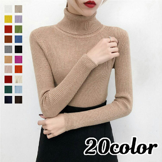 リブニット セーター タートルネック レディース 婦人服 トップス 商品画像