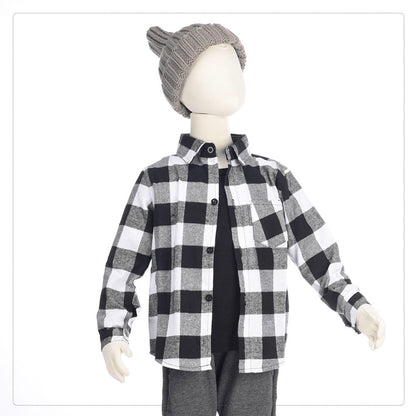 子供シャツ 長袖シャツ チェックシャツ トップス 子供服 キッズ 商品画像3