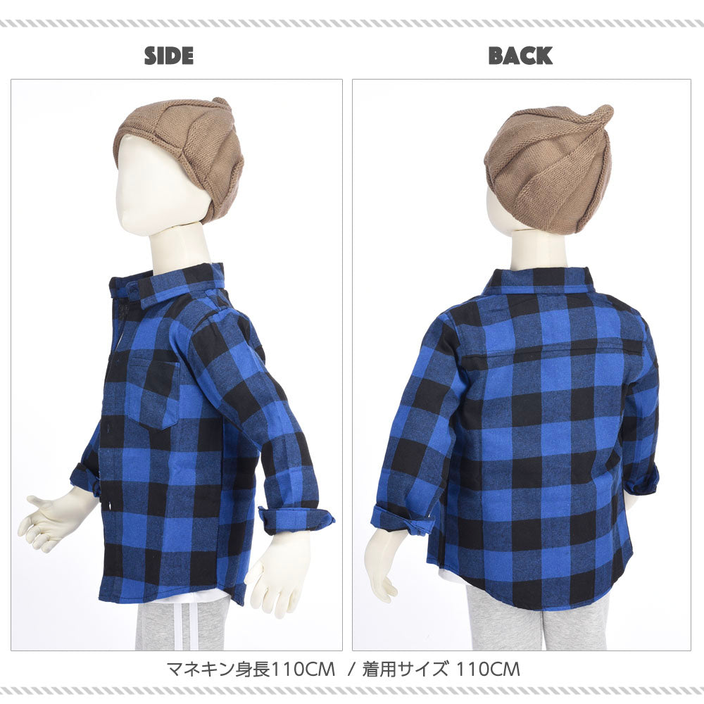 子供シャツ 長袖シャツ チェックシャツ トップス 子供服 キッズ 商品画像4
