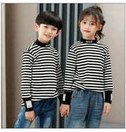 カットソー キッズ ベビー ジュニア 子供服 男の子 女の子 トップス ハイネック ボーダー 長袖 縞々 縞柄 シマシマ カジュアル 着回し力 おしゃれ 春 秋