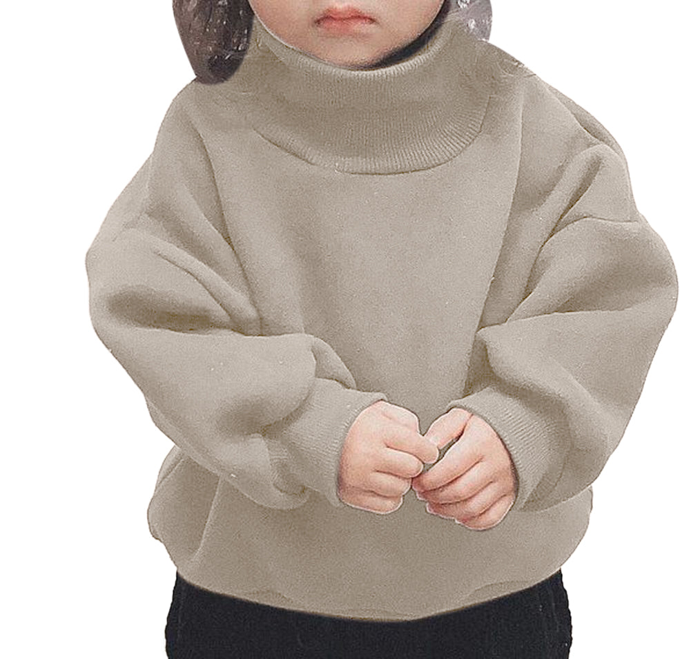 トレーナー キッズ トップス タートルネック 長袖 プルオーバー 無地 シンプル かわいい カジュアル おしゃれ 女の子 男の子 子供服 幼稚園 小学生