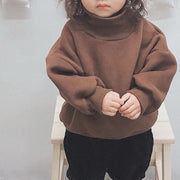 トレーナー キッズ トップス タートルネック 長袖 プルオーバー 無地 シンプル かわいい カジュアル おしゃれ 女の子 男の子 子供服 幼稚園 小学生