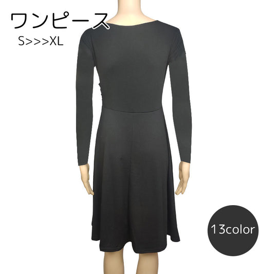 ワンピース ヘムドレス レディース トップス カシュクール ミディ丈 商品画像