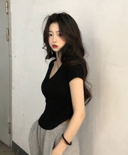 カットソー 半袖 Tシャツ レディース 女性 トップス Vネック ラウンドカット 無地 単色 シンプル 大きいサイズあり 着回し力 合わせやすい お洒落 お出かけ 普段使い 婦人服