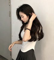 カットソー 半袖 Tシャツ レディース 女性 トップス Vネック ラウンドカット 無地 単色 シンプル 大きいサイズあり 着回し力 合わせやすい お洒落 お出かけ 普段使い 婦人服