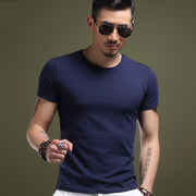 Tシャツ トップス メンズ カットソー 無地 シンプル 半袖 ラウンドネック Vネック タイト 男性用 デイリー ティーシャツ M L XL 2XL 3XL 4XL