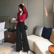 カットソー 長袖 カシュクール Vネック トップス ショート丈 レディース 女性 婦人 ファッション おしゃれ 無地 シンプル