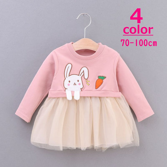 長袖ワンピース ベビー 赤ちゃん キッズ 子供服 切り替え 商品画像