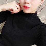 カットソー ニット レディース 女性 婦人 トップス 長袖 薄手 厚手 ハイネック 無地 単色 シンプル カジュアル かわいい おしゃれ お出かけ