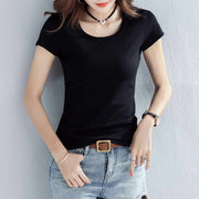 カットソー 半袖 Tシャツ レディース 女性 トップス ラウンドネック 無地 単色 シンプル 着回し 合わせやすい 婦人